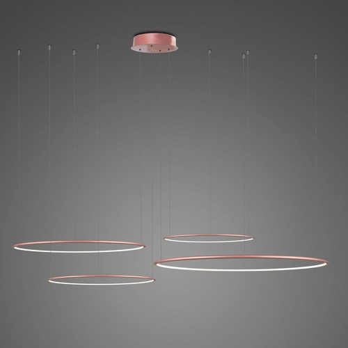 Lampa wisząca Ledowe Okręgi No.4 100cm 3k różowo złota Dali