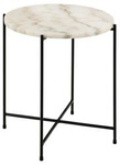 Stolik kawowy Avila wysoki biały marmur