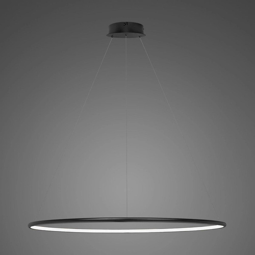 Lampa wisząca Ledowe Okręgi No.1 100cm 4k czarna