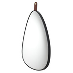 Lustro Chigago czarne z uchwytem
