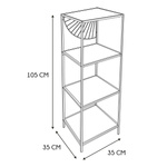 Regał Orient z czterema półkami