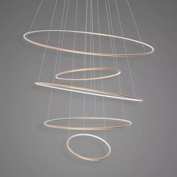 LED-Pendelleuchte Ledowe Okręgi No.5 120cm – Detailansicht