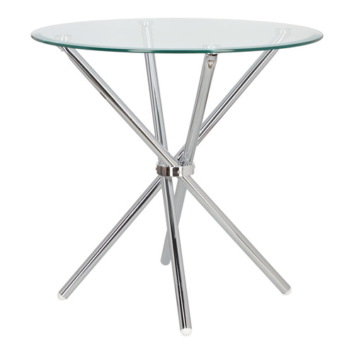 Stół Ufo 80cm transparentny/ chrom