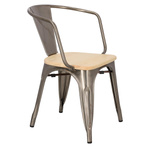 Krzesło Paris Arms Wood metal sosna natu ralna