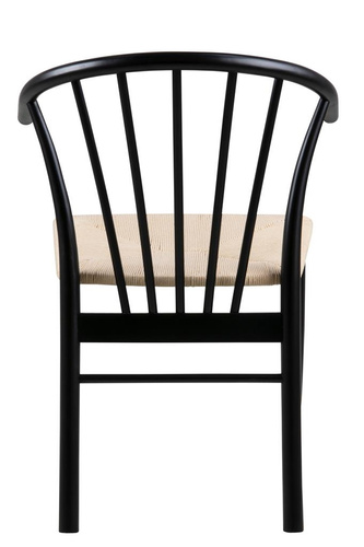 Krzesło z podłokietnikami Cassandra czar ne/naturalne