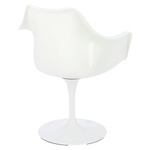 Krzesło TulAr białe/czarna poduszka