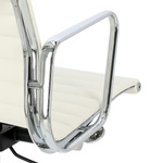 Fotel biurowy CH1171T biała skóra,chrom