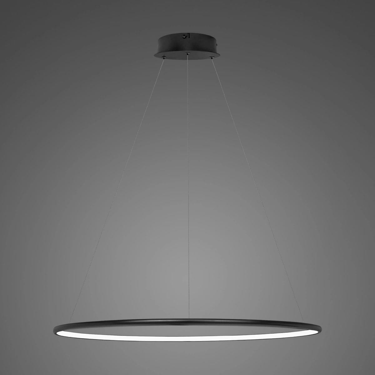Pendelleuchte Ledowe Okręgi No.1 80cm 3k schwarz Dali – Gesamtansicht