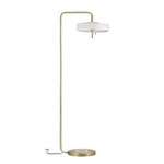 Lampa podłogowa ARTDECO biało - złota 162 cm