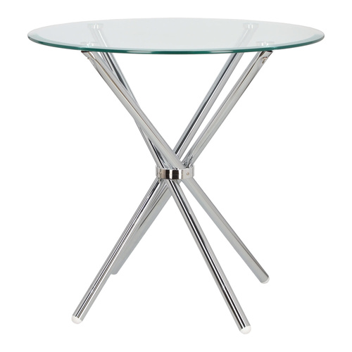 Stół Ufo 80cm transparentny/ chrom