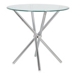 Stół Ufo 80cm transparentny/ chrom