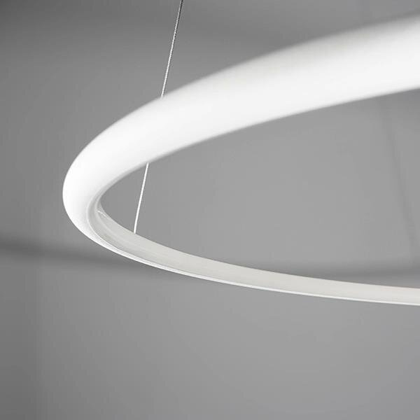 Hängeleuchte Linea No.5 weiß-gold – Seitenansicht