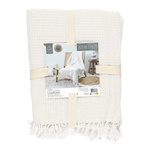 Koc/Pled Waffle biały