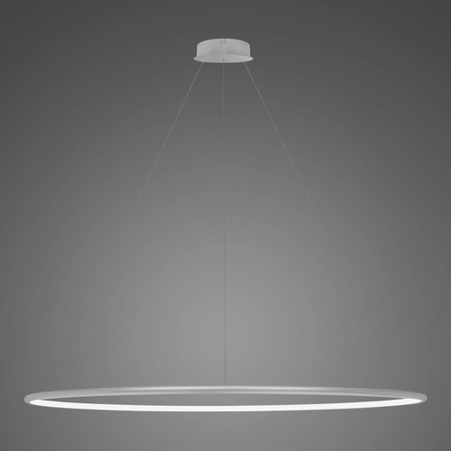 Lampa wisząca Ledowe Okręgi No.1 150cm 4k srebrna ściemnialna 