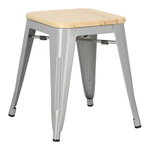 Stołek Paris Wood szary sosna naturalna