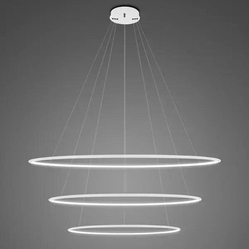 Lampa wisząca Ledowe Okręgi No.3 100cm 4k biała