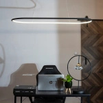 Lampa wisząca Ledowe Okręgi Oval No.1 120cm 4k czarna