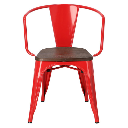 Krzesło Paris Arms Wood czerw. sosna szc zotkowana