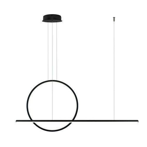 Lampa wisząca Linea No.2 100 40cm czarna 3k 