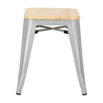 Stołek Paris Wood szary sosna naturalna