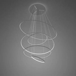 Lampa wisząca Ledowe Okręgi No.5 150cm 2700k czarna Dali