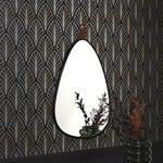 Lustro Chigago czarne z uchwytem