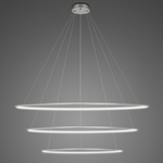 Lampa wisząca Ledowe Okręgi No.3 120cm 4k srebrna