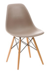 Krzesło P016W PP mild grey, drewniane nogi