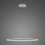 Lampa wisząca Ledowe Okręgi No.1 80cm 4k srebrna ściemnialna