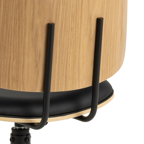 Krzesło obrotowe Owen czarny/dąb