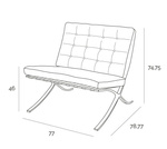 Fotel BA1 skóra naturalna brązowa