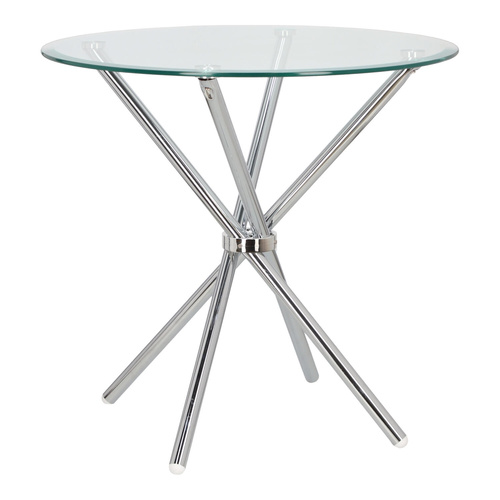 Stół Ufo 80cm transparentny/ chrom