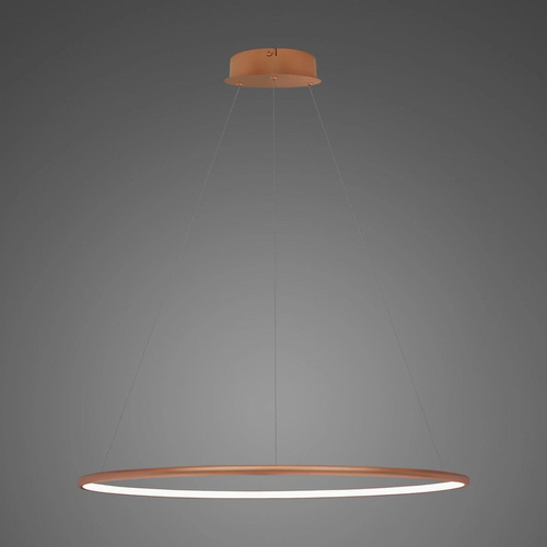 Lampa wisząca Ledowe Okręgi No.1 80cm 3k miedziana ściemnialna 