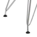 Krzesło P016 PP dark pink, chromowane nogi