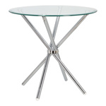 Stół Ufo 80cm transparentny/ chrom