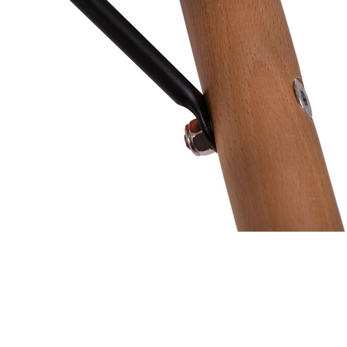 Krzesło P016W PP pomaranczowe, drewniane nogi