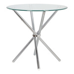 Stół Ufo 80cm transparentny/ chrom