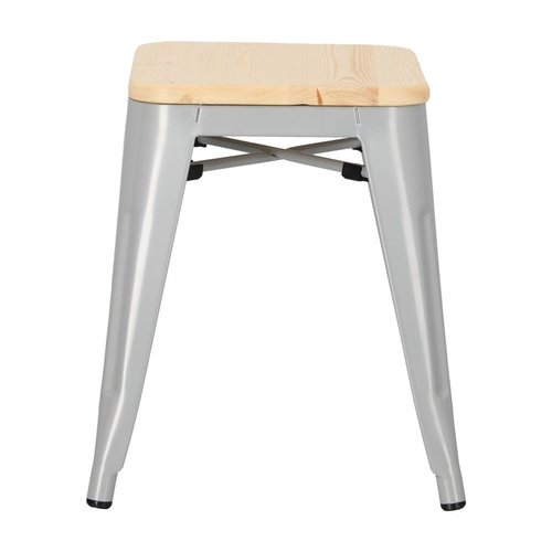 Stołek Paris Wood szary sosna naturalna