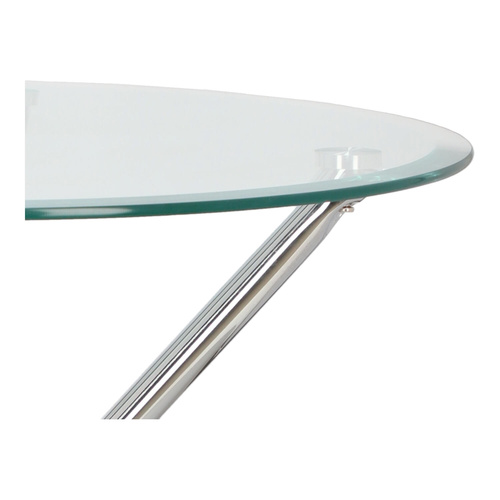 Stół Ufo 80cm transparentny/ chrom