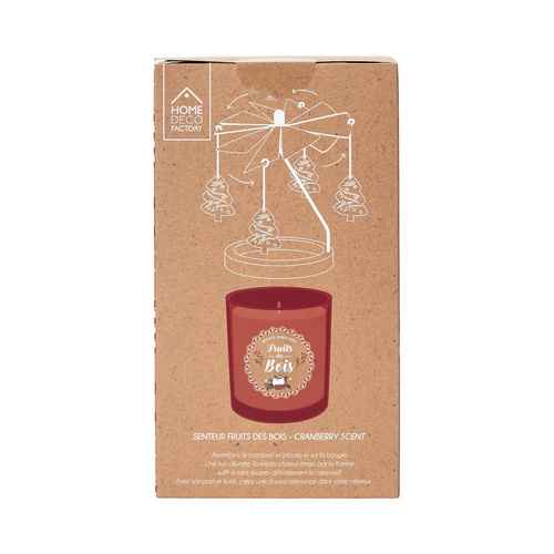 Świeca zapachowa świąteczna karuzela      czerwona