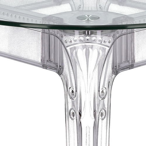 Stół Ghost 80x80cm kwadratowy             transparentny