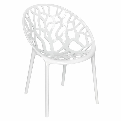 Krzesło Coral White Glossy