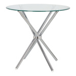 Stół Ufo 80cm transparentny/ chrom