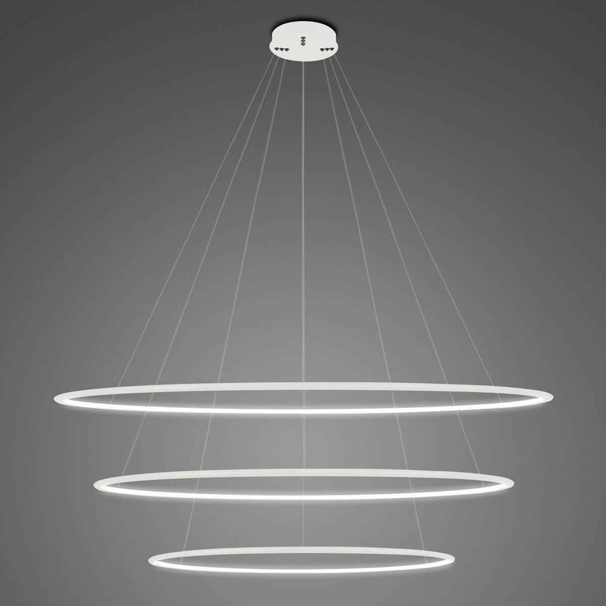 LED-Hängeleuchte Ledowe Okręgi No.3 120cm 4k weiß Dali – Gesamtansicht