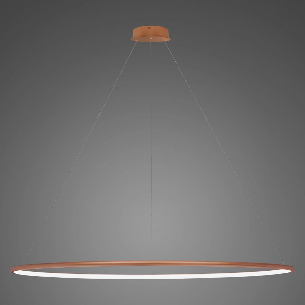 LED-Pendelleuchte Ledowe Okręgi No.1 180cm Kupfer – Gesamtansicht