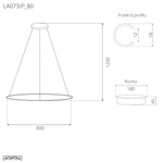 Lampa wisząca Ledowe Okręgi No.1 CO 80cm 2700k złota