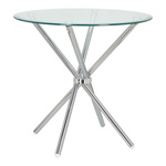 Stół Ufo 80cm transparentny/ chrom