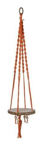 Kwietnik okrągły Makrama pomarańczowy