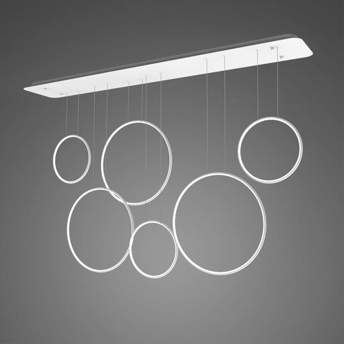 Lampa wisząca Ledowe Okręgi No.8 biała180cm 3k