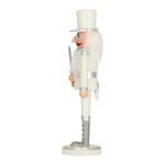 Dziadek do orzechów biały w kapeluszu 28 cm